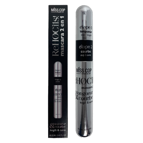 Miss Cop Mascara ReHOCils 2 en 1 blakstienų tušas, 01- Noir, 12,5 ml.