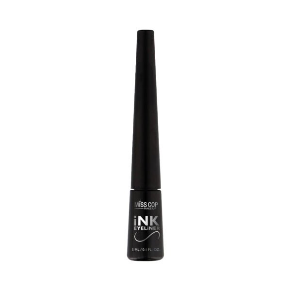 Miss Cop INK EYELINER skystas akių pravedimas, 01- Noir, 3 ml.