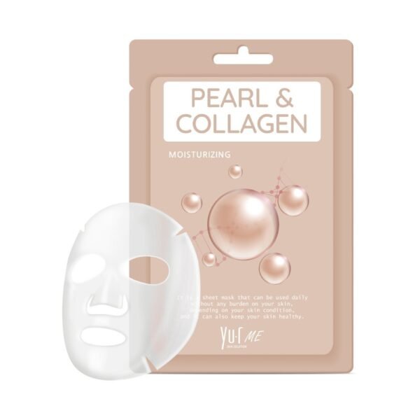 Yu.r Me lakštinė veido kaukė su perlais ir kolagenu, 1 vnt. beautoria.lt Yu.r Me lakštinė veido kaukė su perlais ir kolagenu, 1 vnt.