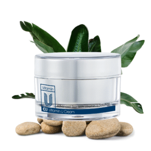 CUSKIN šviesinantis ir raukšles mažinantis veido kremas su vitaminu U, visiems odos tipams, 50 ml