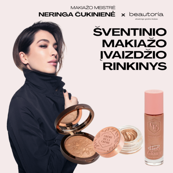 Vizažistės Neringos Čukinienės šventinio įvaizdžio makiažo rinkinys beautoria.lt Vizažistės Neringos Čukinienės šventinio įvaizdžio makiažo rinkinys