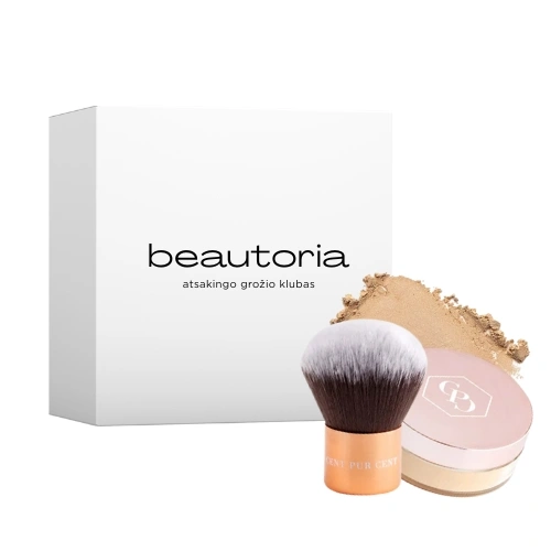 CENT PUR CENT Dovanų rinkinys „Mineral Foundation & Mini Kabuki“ beautoria.lt CENT PUR CENT Dovanų rinkinys „Mineral Foundation & Mini Kabuki“